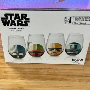 NWT JoyJolt Star Wars Stemless Wine Glass Set of 4